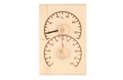 4Living Saunaland Sauna Thermometer & Hygrometer Grenen