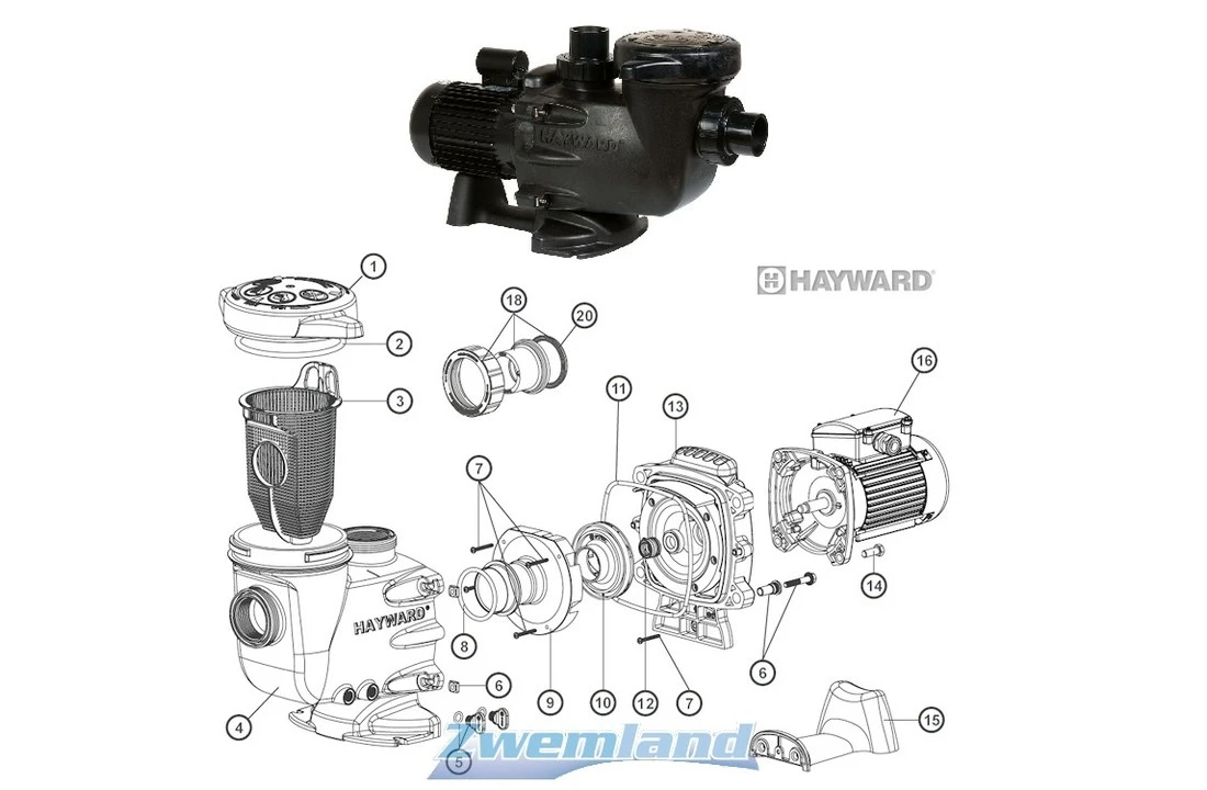 Hayward Hayward Max Flo II Mechanische Sealset SPX2700SA 4 Hayward Hayward Max Flo II Mechanische Sealset SPX2700SA - Afbeelding 2
