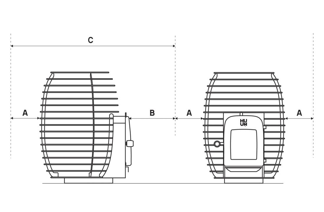 HUUM Huum Sauna Heater Hive Heat 4 HUUM Huum Sauna Heater Hive Heat - Afbeelding 2