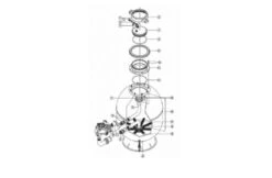 Haywardses Winkel -Haywardses Winkel kripsol filter ontluchter met o ringen kripsol gra 1