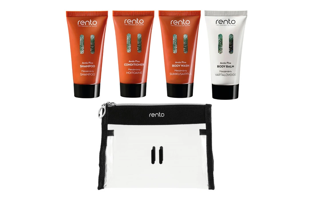 Rento Rento Reisset Shampoo + Conditioner + Body Wash + Bodylotion | Dennen 3 Rento Rento Reisset Shampoo + Conditioner + Body Wash + Bodylotion | Dennen