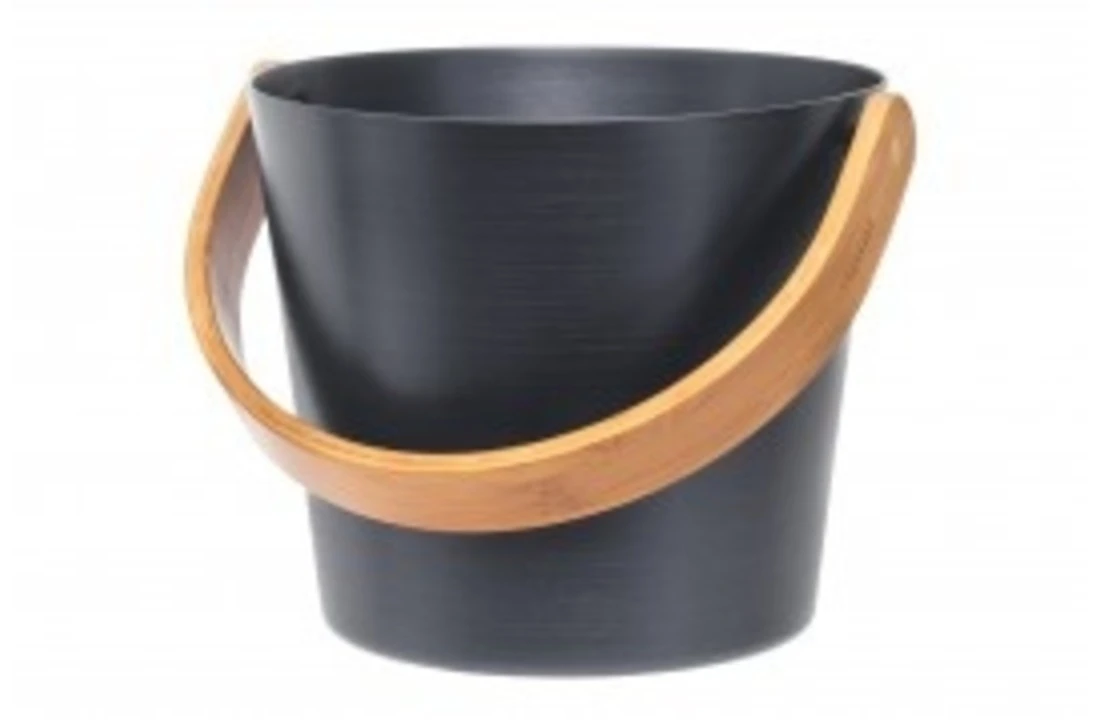 Rento Rento Sauna Emmer Aluminium Met Bamboe Handvat Grijsblauw 4 Rento Rento Sauna Emmer Aluminium Met Bamboe Handvat Grijsblauw - Afbeelding 2