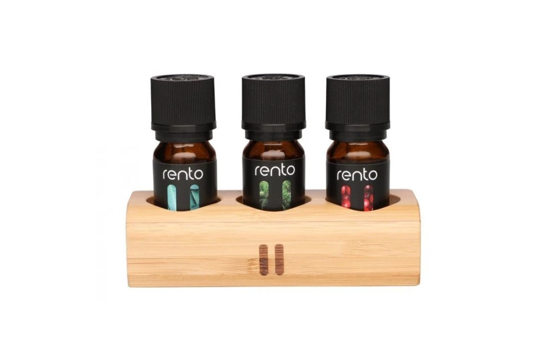 Rento Rento Saunageur 3 X 10 Ml In Bamboe Houder 3 Rento Rento Saunageur 3 X 10 Ml In Bamboe Houder