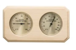 Sawo Sauna Produkten Thermo-Hygrometer Pine Horizontaal 255x140mm